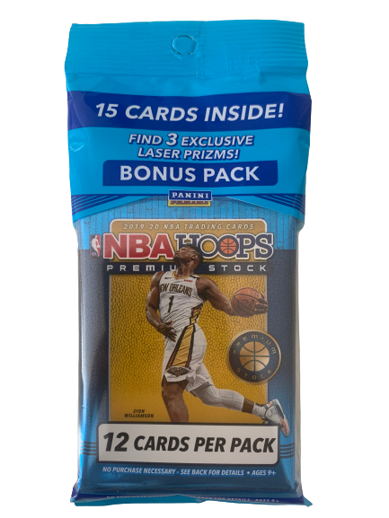 2019-20 NBA Hoops Premium Stock Cello Pack