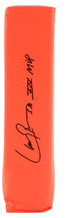 Larry Brown Signed Endzone Pylon Inscribed "SB XXX MVP" (Schwartz Sports COA)