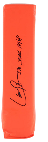 Larry Brown Signed Endzone Pylon Inscribed "SB XXX MVP" (Schwartz Sports COA)