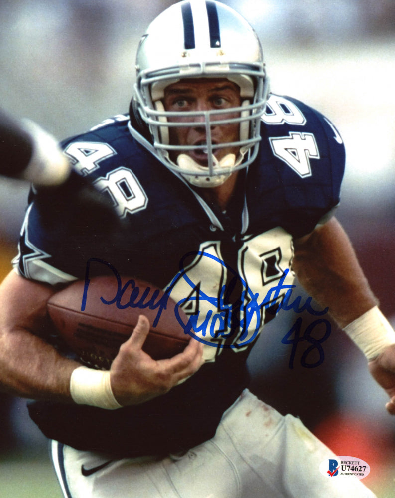 Daryl Johnston Signed  Dallas Cowboys 8x10 Photo Inscribed "Moose"     (Beckett COA)