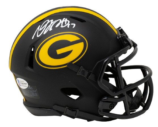 Davante Adams Signed Packers Eclipse Alternate Speed Mini Helmet (Beckett COA)